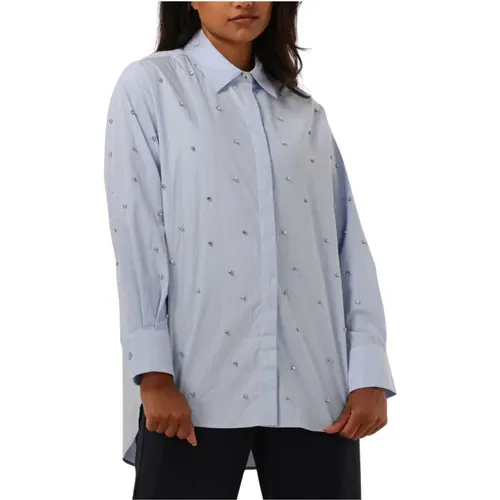 Elegante Blaue Bluse für Frauen , Damen, Größe: S - Suncoo - Modalova