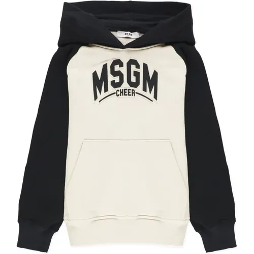 Jungen Hoodie Elfenbein Pullover - MSGM - Modalova