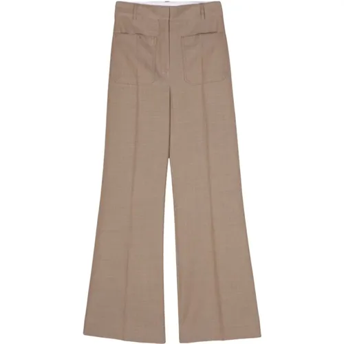 Alina Camel Weite Hose , Damen, Größe: S - Victoria Beckham - Modalova