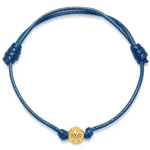 Navy String Bracelet with Gold - Nialaya - Modalova