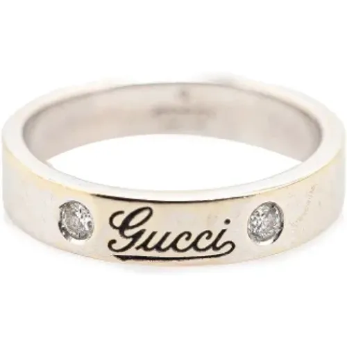 Pre-owned White Gold rings , female, Sizes: ONE SIZE - Gucci Vintage - Modalova