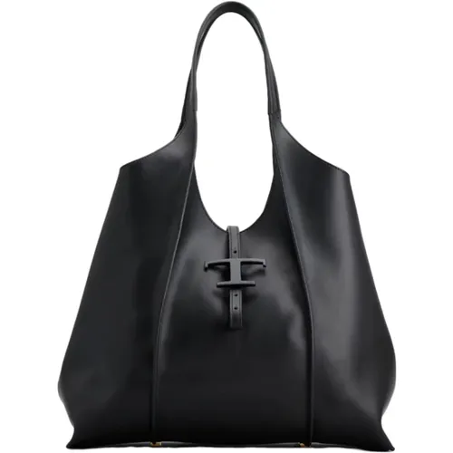 Handbags,Schwarze Leder-Schultertasche mit Pochette - TOD'S - Modalova