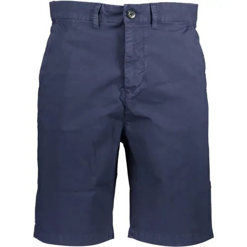 Blaue Baumwoll Bermuda Shorts mit Logo , Herren, Größe: W32 - North Sails - Modalova