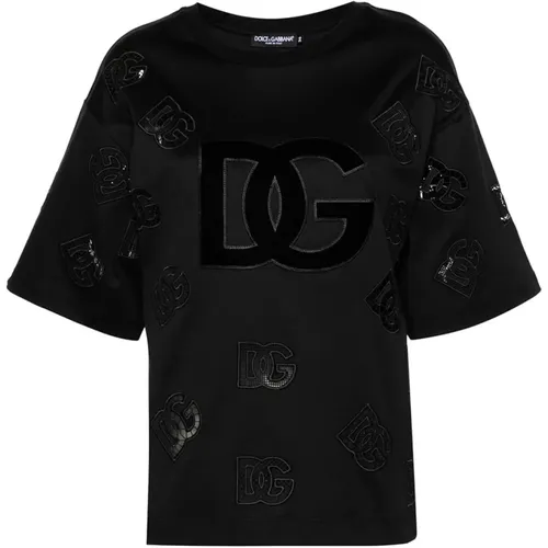 Lässiges Baumwoll-T-Shirt mit Einzigartigem Design - Dolce & Gabbana - Modalova