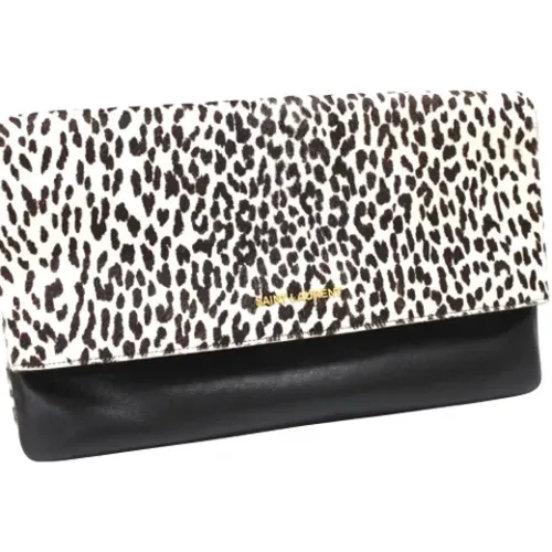 Pre-owned Leather clutches , female, Sizes: ONE SIZE - Yves Saint Laurent Vintage - Modalova