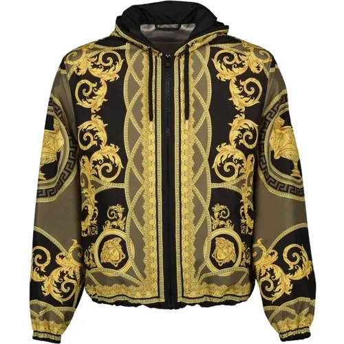 Barocco Windbreaker Jacket , male, Sizes: M, S - Versace - Modalova