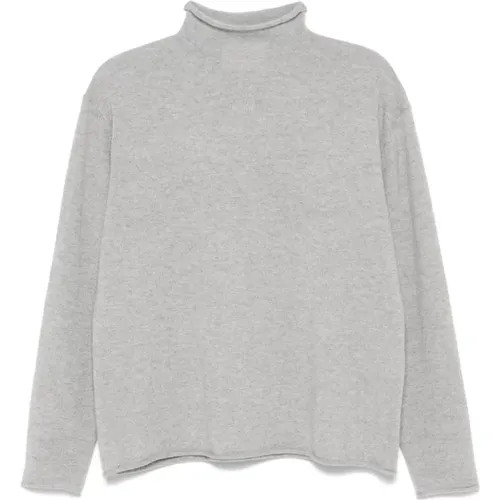 Grey Cashmere Sweater with Roll Neck , female, Sizes: M - Lisa Yang - Modalova