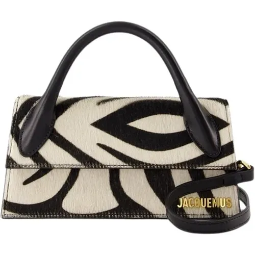 Long Crossbody Bag /White Zebra , female, Sizes: ONE SIZE - Jacquemus - Modalova