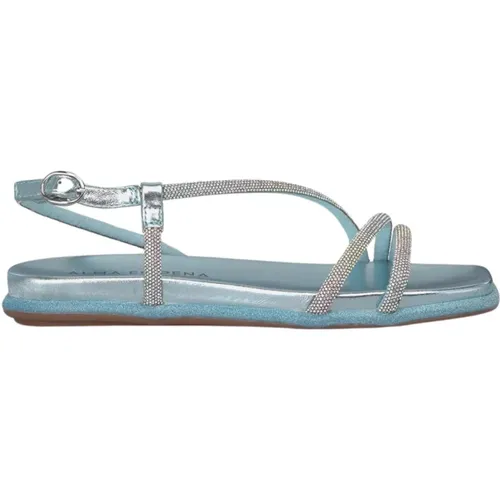 Glitter Flat Sandal , Damen, Größe: 40 EU - Alma en Pena - Modalova