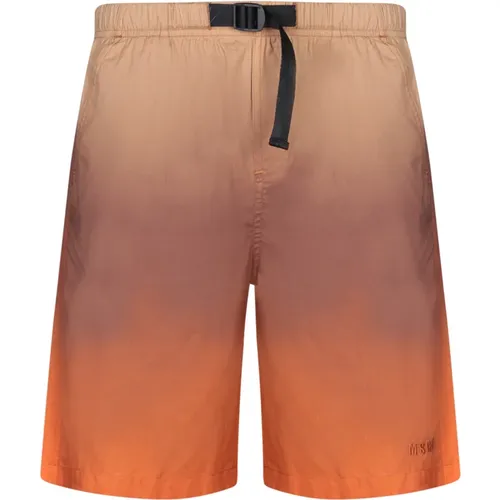 Baumwoll Bermuda Shorts mit Elastischem Bund , Herren, Größe: S - MSGM - Modalova