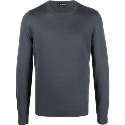 Silk-Cotton Blend Sweater , male, Sizes: M - Tom Ford - Modalova