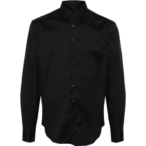 Elegant Long Sleeve Shirt , male, Sizes: L, 5XL, 2XL, 3XL, 4XL, 6XL, 7XL, XL, M - Giorgio Armani - Modalova