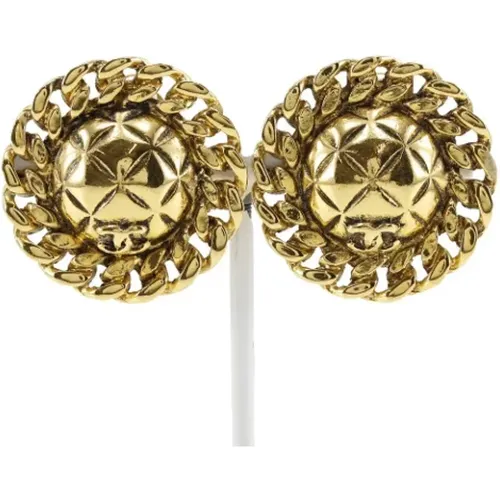 Pre-owned Metal earrings , female, Sizes: ONE SIZE - Chanel Vintage - Modalova