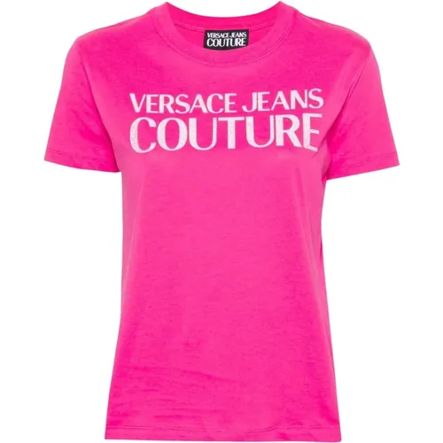 Ikonic Logo T-shirt , Damen, Größe: S - Versace Jeans Couture - Modalova