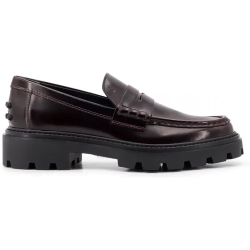 Loafer aus Lackleder mit Monogrammdetail , Damen, Größe: 36 EU - TOD'S - Modalova