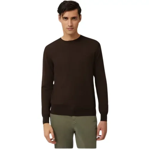 Merinowolle Basic Pullover , Herren, Größe: M - Harmont & Blaine - Modalova