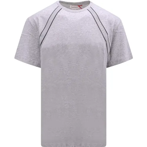 Cotton T-Shirt with Diagonal Details , male, Sizes: S, XL - alexander mcqueen - Modalova