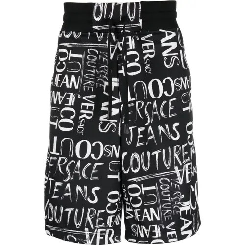 Logo-Print Track Shorts , Herren, Größe: XS - Versace Jeans Couture - Modalova