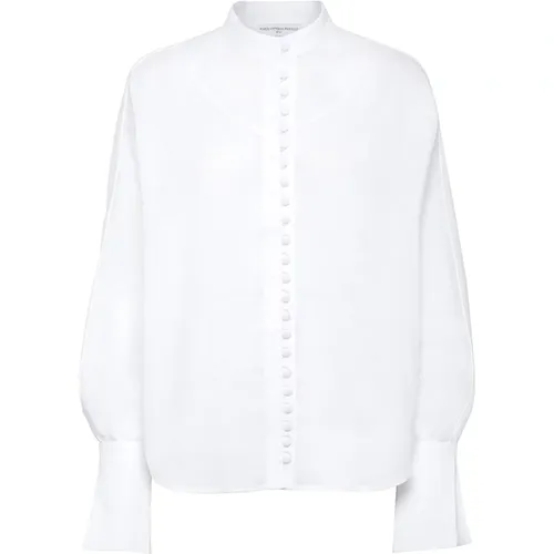 Linen Shirt Korean Collar , female, Sizes: M - MVP wardrobe - Modalova