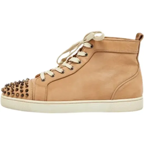 Pre-owned Leather sneakers , male, Sizes: 9 UK - Christian Louboutin Pre-owned - Modalova