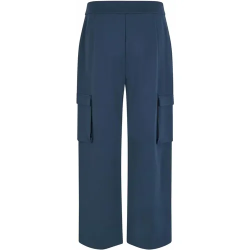 Elasticated Waist Wide Leg Trousers Moonlit Ocean , female, Sizes: 2XL - Masai - Modalova