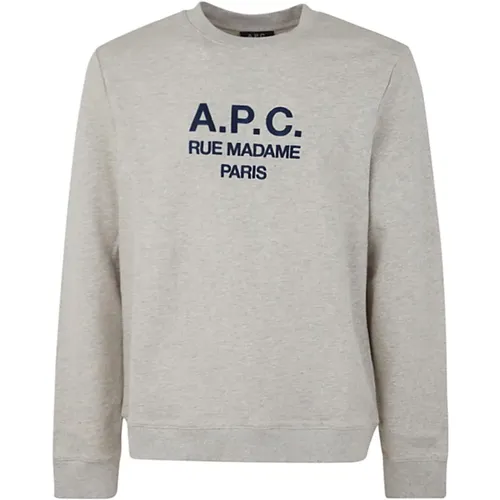 Heathered Ecru Sweat Rufus , Herren, Größe: L - A.P.C. - Modalova