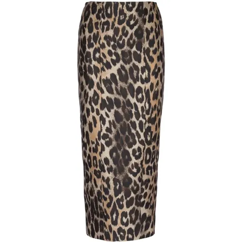 Leopard pencil skirt , female, Sizes: 2XL, XS - Balmain - Modalova