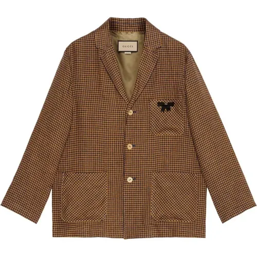 Notched-Lapel jacket , female, Sizes: L - Gucci - Modalova
