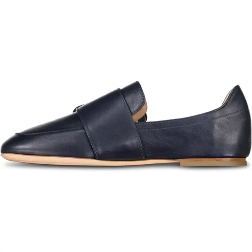 Stylische Lederloafers mit Schnalle , Damen, Größe: 37 EU - AGL - Modalova