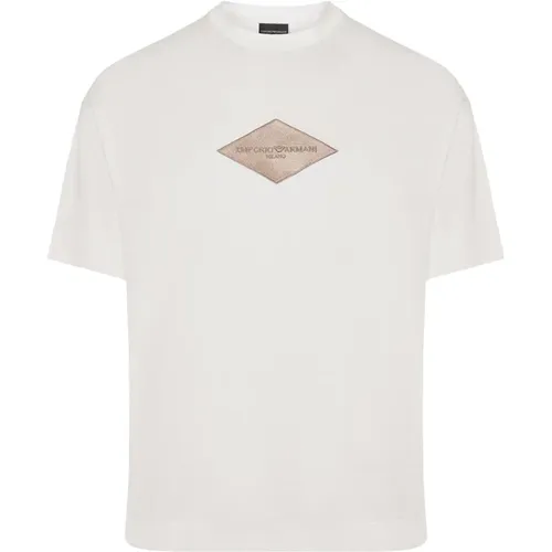 Elevate Casual Wardrobe with Lyocell/Cotton T-Shirt , male, Sizes: 3XL - Emporio Armani - Modalova
