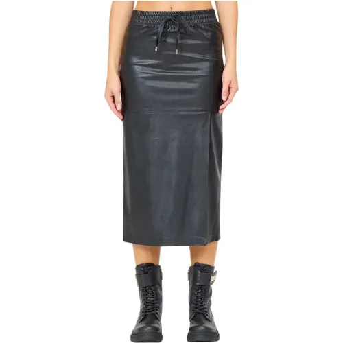 Faux Leather Midi Pencil Skirt , female, Sizes: 2XS - Ermanno Scervino - Modalova