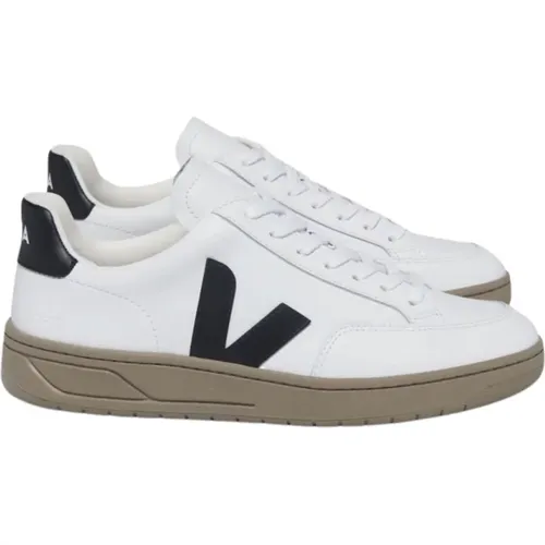 White_Black_Dune Leather Sneakers , female, Sizes: 7 UK, 3 UK - Veja - Modalova