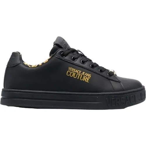 Damen Low Court Sneakers aus Leder - Versace Jeans Couture - Modalova