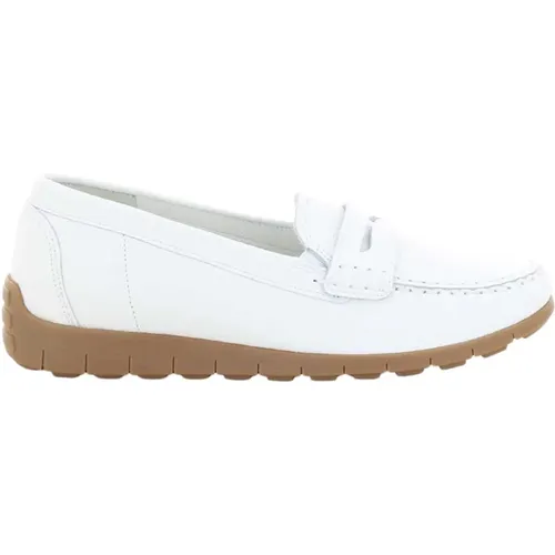 Stilvolle weiße Loafers für Frauen , Damen, Größe: 38 1/2 EU - Waldläufer - Modalova