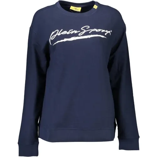 Women's Long-sleeved Sweatshirt with Contrasting Details , female, Sizes: S, L, M, XL - Plein Sport - Modalova