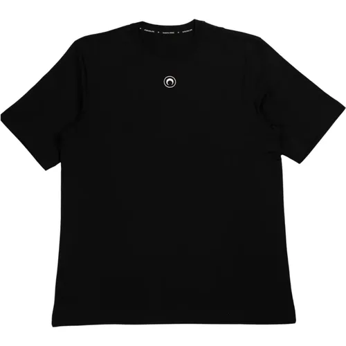 Bio-Baumwolle schwarzes T-Shirt , Herren, Größe: S - Marine Serre - Modalova