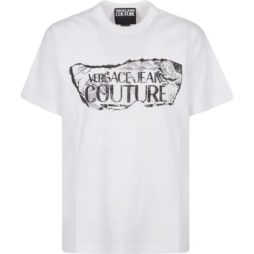 Magazine Logo T-Shirt , male, Sizes: 2XL, S, M, L - Versace Jeans Couture - Modalova
