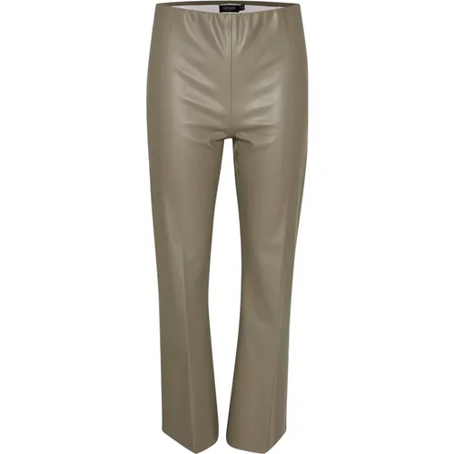 SLKaylee PU Kickflare Pants , female, Sizes: M - Soaked in Luxury - Modalova