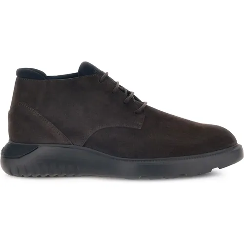 Suede Ankle Boot with Sporty Elegance , male, Sizes: 5 1/2 UK, 7 UK, 6 UK - Hogan - Modalova