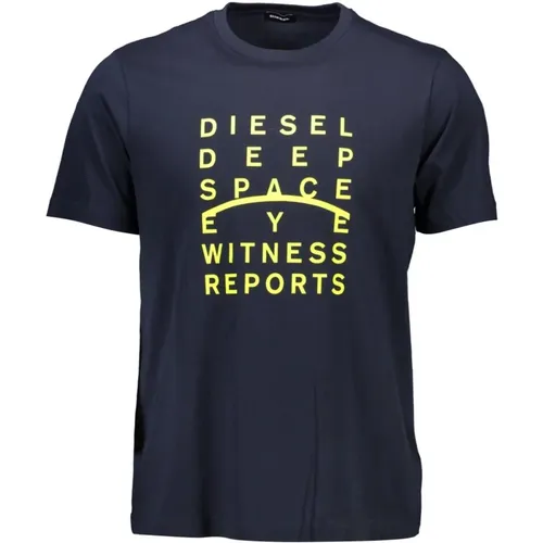 Blauer Logo Crew Neck T-Shirt - Diesel - Modalova