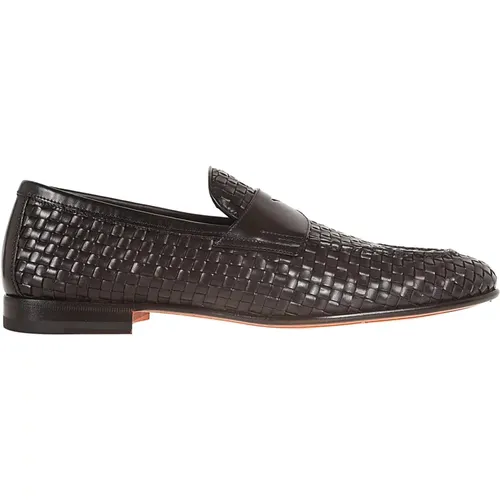 Braune Loafer Schuhe für Männer - Santoni - Modalova