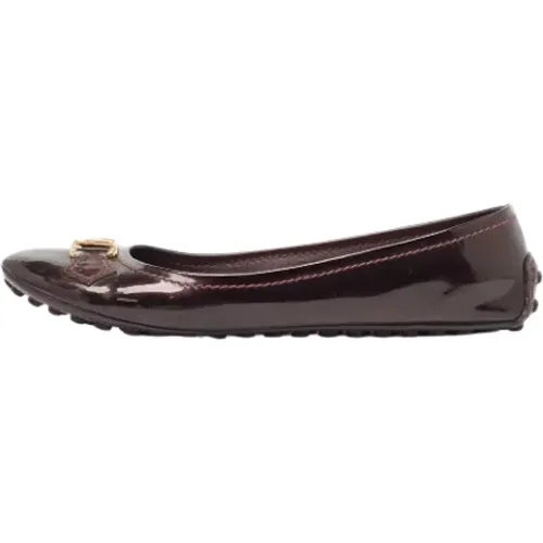 Pre-owned Leather flats , female, Sizes: 7 1/2 UK - Louis Vuitton Vintage - Modalova