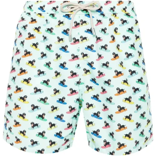 Basset Surf Print Swim Shorts , male, Sizes: XL, S - MC2 Saint Barth - Modalova