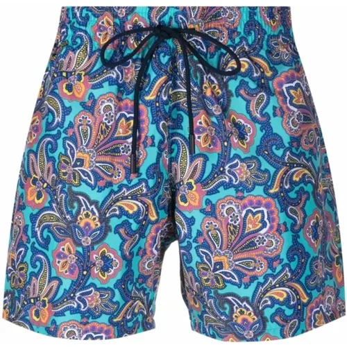 Paisley Print Logo Swim Shorts , male, Sizes: S - ETRO - Modalova