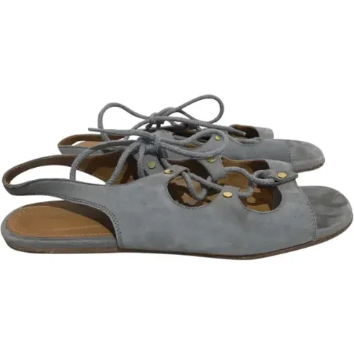 Pre-owned Suede sandals , female, Sizes: 3 1/2 UK - Chloé Pre-owned - Modalova