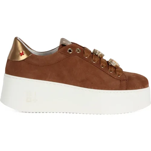 Suede Platform Sneakers , Damen, Größe: 36 EU - Gio+ - Modalova