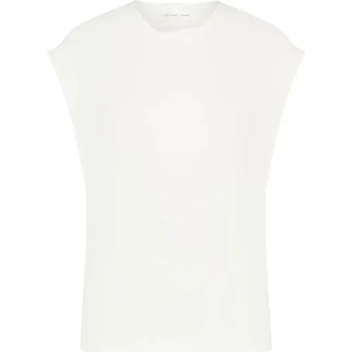 Maria Logo T-Shirt | Weiß , Damen, Größe: 2XS - Jane Lushka - Modalova