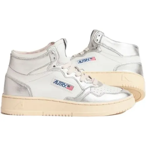 Silver Medalist Mid Sneaker , female, Sizes: 4 UK, 3 UK, 2 UK - Autry - Modalova