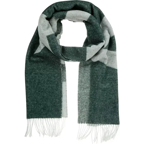Woolen Scarf with Fringes and Logo Print , male, Sizes: ONE SIZE - A.p.c. - Modalova