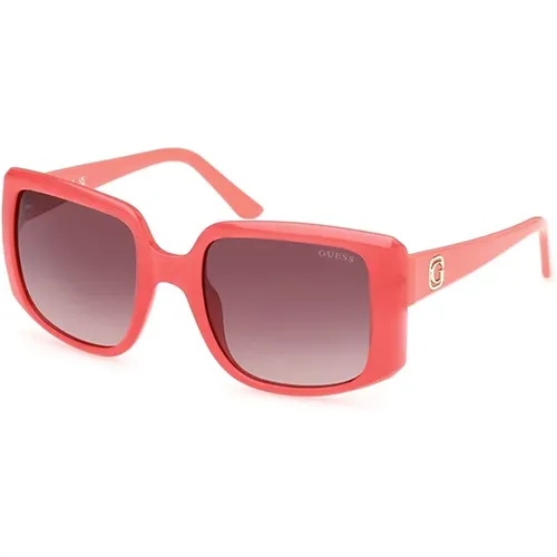 Stilvolle Sonnenbrille in /Braun Verlauf , Damen, Größe: 53 MM - Guess - Modalova